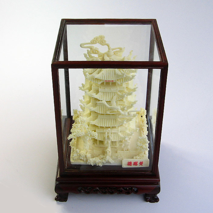 黃鶴樓模型工藝品 骨雕黃鶴樓紀念品