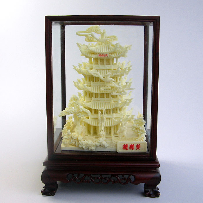 黃鶴樓模型工藝品 骨雕黃鶴樓紀念品