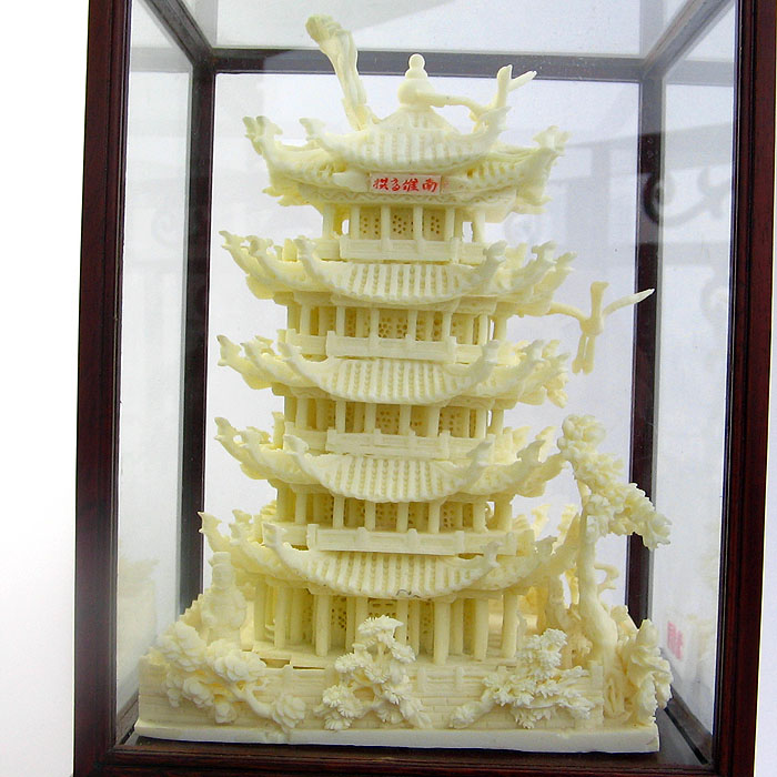黃鶴樓模型工藝品 骨雕黃鶴樓紀念品