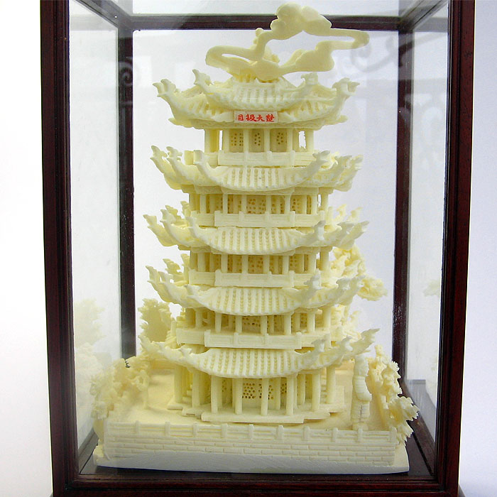 黃鶴樓模型工藝品 骨雕黃鶴樓紀念品