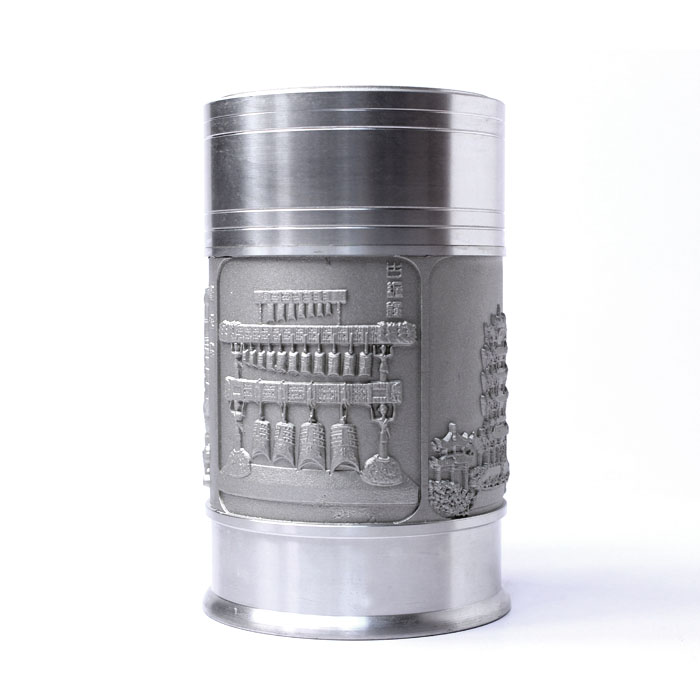 武漢旅游紀念品 送外地客戶(hù)高檔禮品 純錫茶葉罐