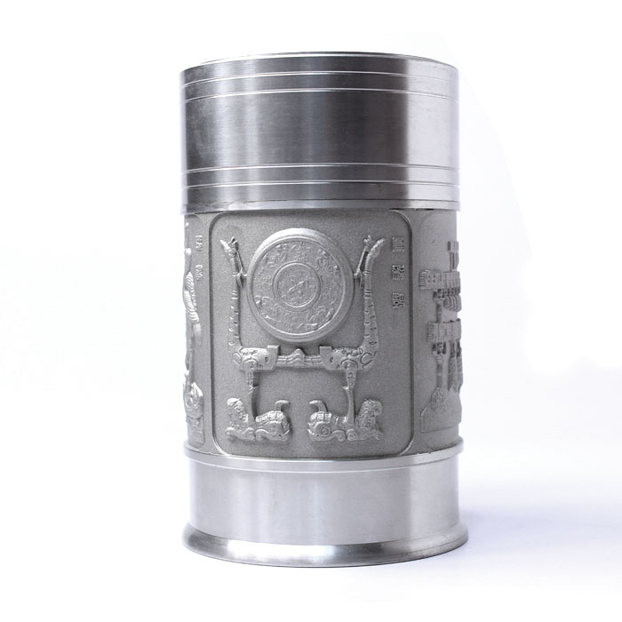 武漢旅游紀念品 送外地客戶(hù)高檔禮品 純錫茶葉罐