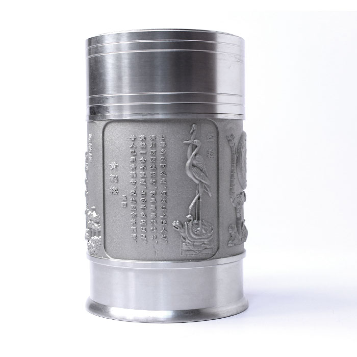 武漢旅游紀念品 送外地客戶(hù)高檔禮品 純錫茶葉罐