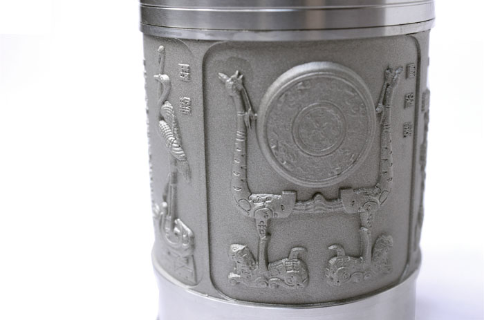武漢旅游紀念品 送外地客戶(hù)高檔禮品 純錫茶葉罐