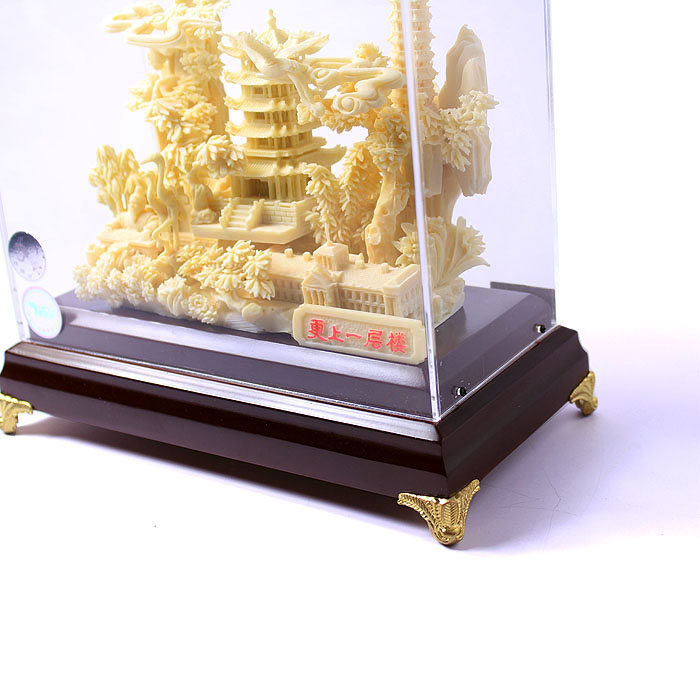 武漢骨雕工藝品 會(huì )議禮品 適合贈送外賓 黃鶴樓骨雕