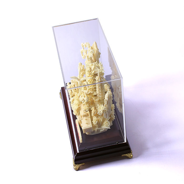 武漢骨雕工藝品 會(huì )議禮品 適合贈送外賓 黃鶴樓骨雕