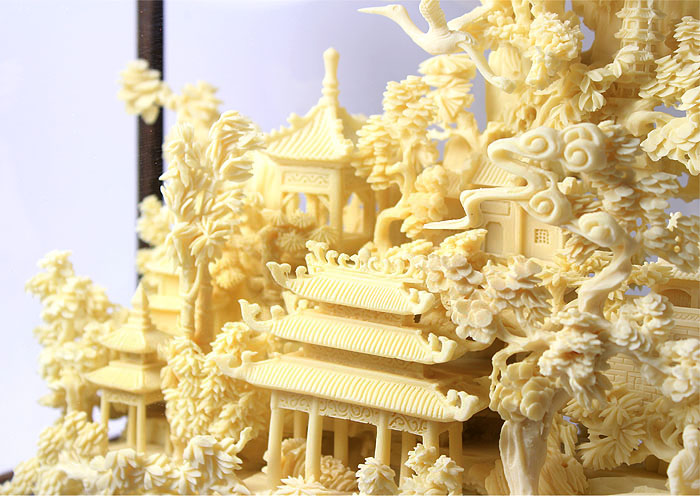 湖北禮物 武漢黃鶴樓骨雕 武漢高檔禮品 骨雕工藝品