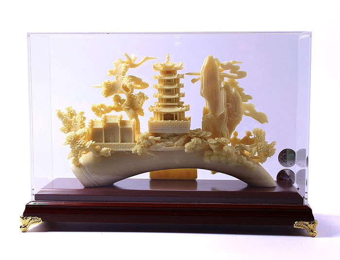 武漢高檔工藝品 高檔禮品 黃鶴樓骨雕工藝品