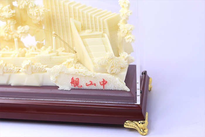 湖北紀念品中山艦骨雕工藝品