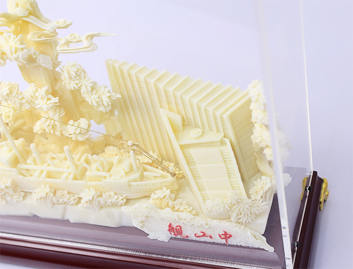 湖北紀念品中山艦骨雕工藝品