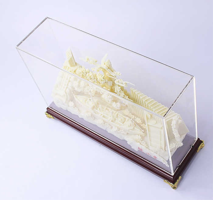 湖北紀念品中山艦骨雕工藝品