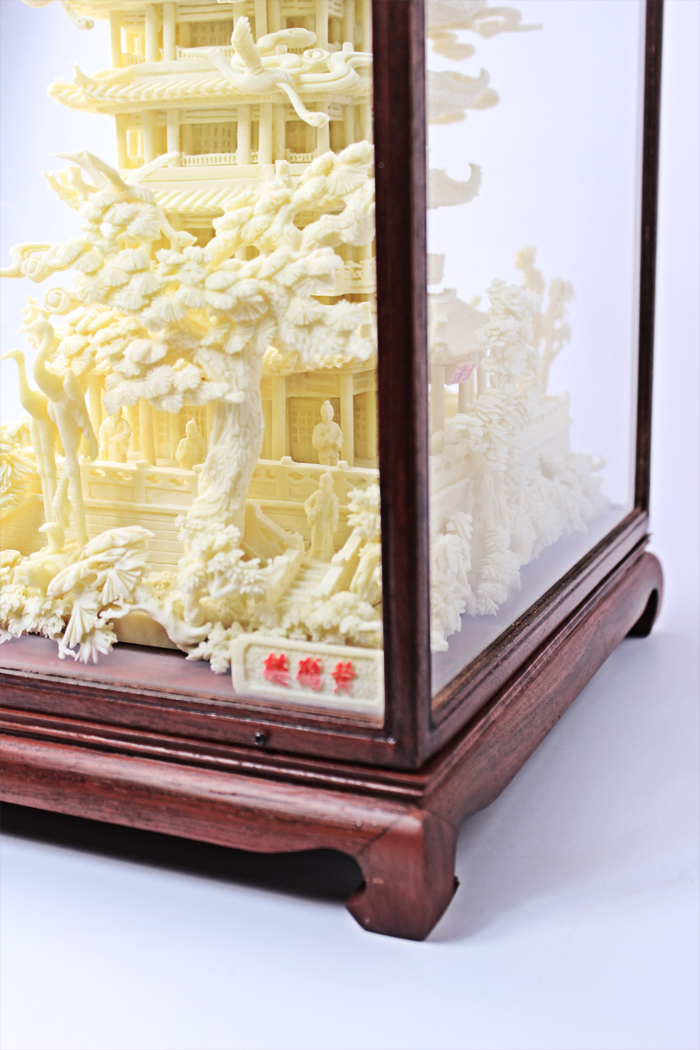 湖北禮物黃鶴樓骨雕工藝品