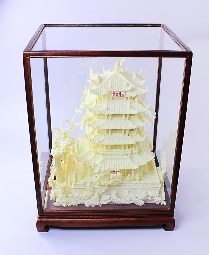 湖北禮物黃鶴樓骨雕工藝品