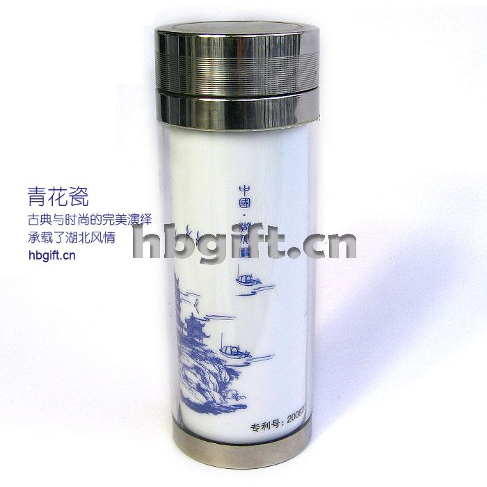 黃鶴樓紀念品 送外地朋友 青花骨瓷杯