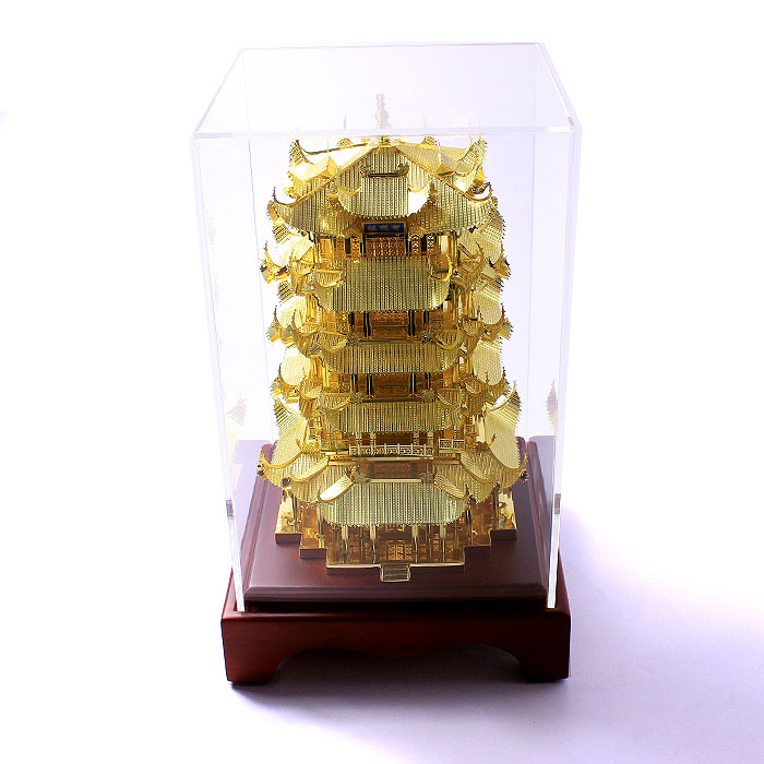 武漢特色禮物 手工藝禮品 金箔黃鶴樓紀念品