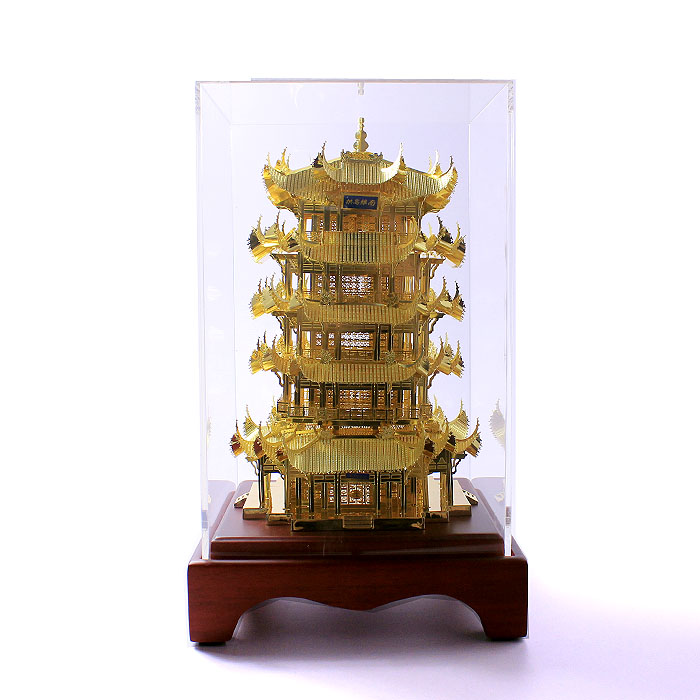 武漢特色禮物 手工藝禮品 金箔黃鶴樓紀念品