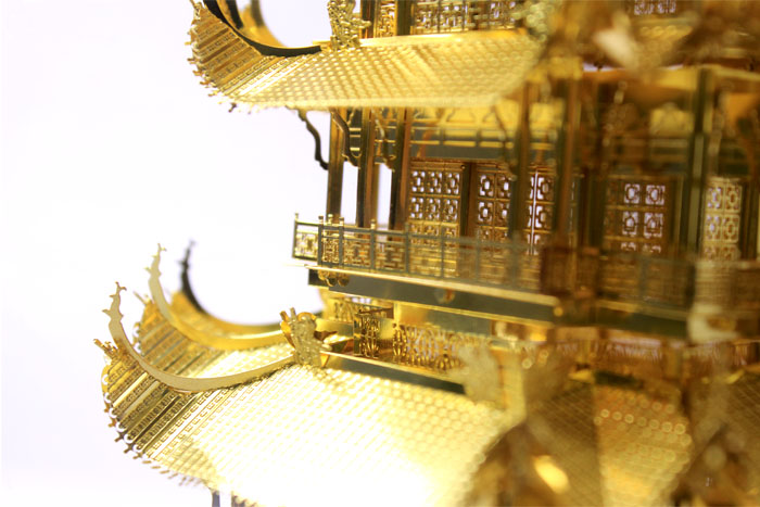 武漢特色禮物 手工藝禮品 金箔黃鶴樓紀念品