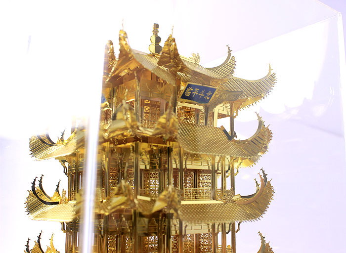 武漢特色禮物 手工藝禮品 金箔黃鶴樓紀念品
