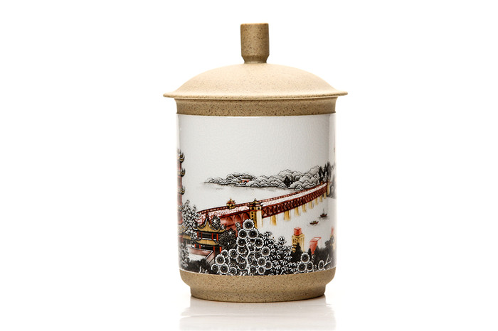 黃鶴樓紀念品 陶瓷筆筒 陶瓷杯