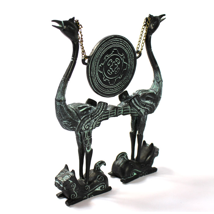 高端禮品 送領(lǐng)導 送老外 荊楚青銅器虎座鳥(niǎo)架鼓