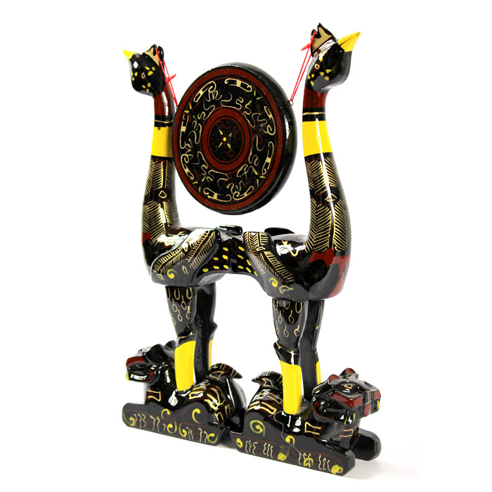 湖北大型工藝擺件 開(kāi)業(yè) 落成送虎座鳥(niǎo)架鼓