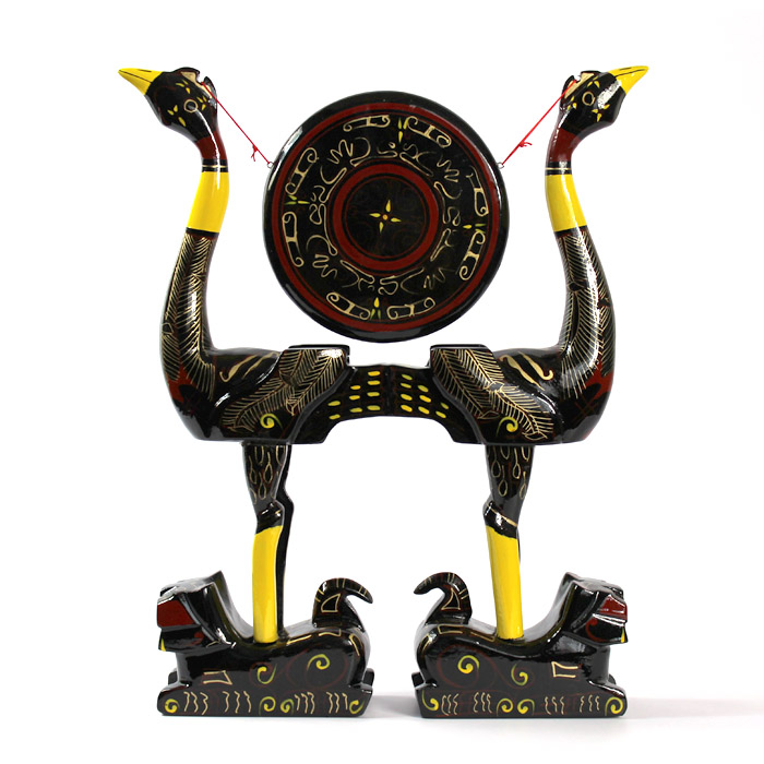 湖北禮物 送領(lǐng)導 送老外 荊楚漆器虎座鳥(niǎo)架鼓