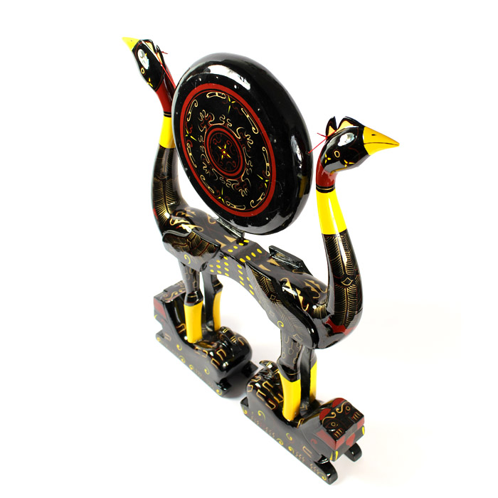 荊楚文化禮品 送領(lǐng)導 送老外 高檔漆器虎座鳥(niǎo)架鼓工藝品