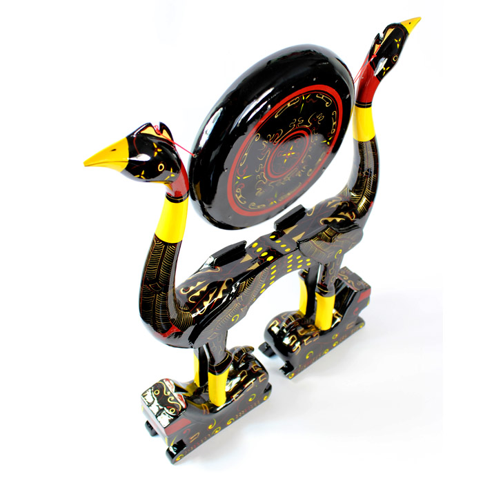 荊楚文化禮品 送領(lǐng)導 送老外 高檔漆器虎座鳥(niǎo)架鼓工藝品
