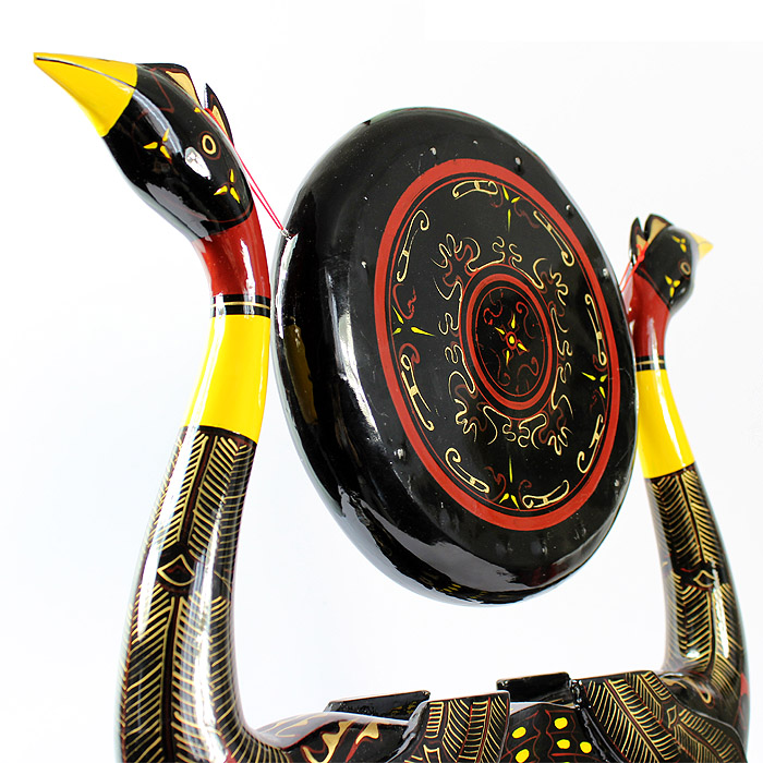 荊楚文化禮品 送領(lǐng)導 送老外 高檔漆器虎座鳥(niǎo)架鼓工藝品