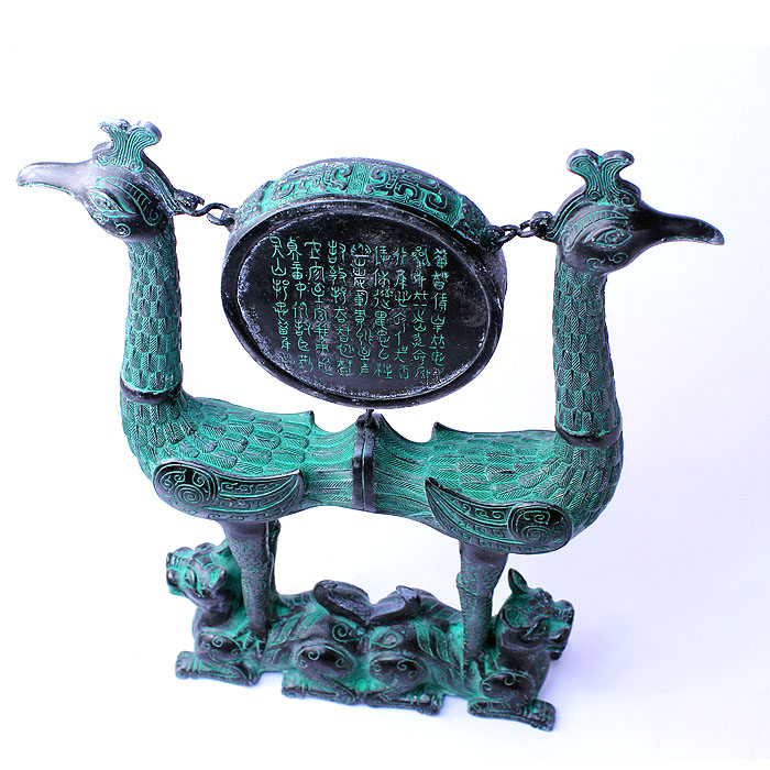 荊楚文化禮品 送貴賓的地方特色禮品 青銅虎座鳥(niǎo)架鼓