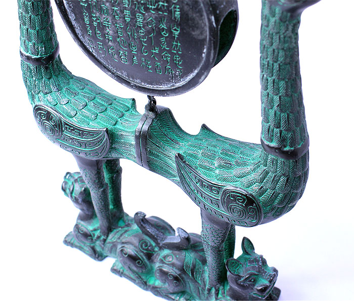 荊楚文化禮品 送貴賓的地方特色禮品 青銅虎座鳥(niǎo)架鼓