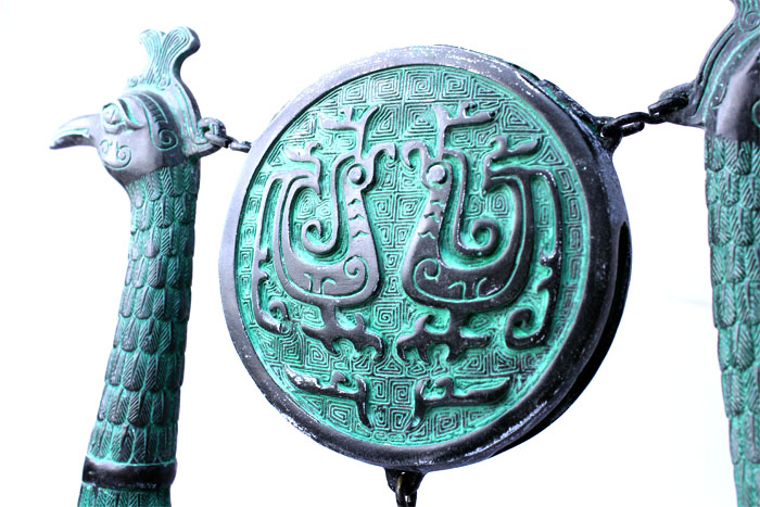 荊楚文化禮品 送貴賓的地方特色禮品 青銅虎座鳥(niǎo)架鼓