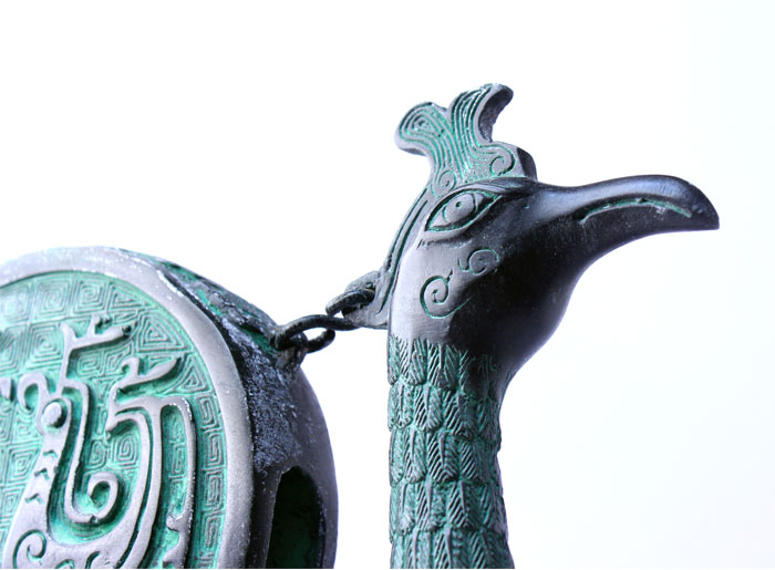 荊楚文化禮品 送貴賓的地方特色禮品 青銅虎座鳥(niǎo)架鼓