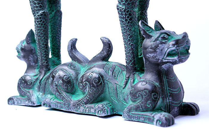 荊楚文化禮品 送貴賓的地方特色禮品 青銅虎座鳥(niǎo)架鼓