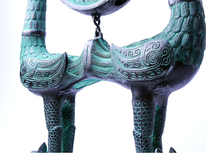 荊楚文化禮品 送貴賓的地方特色禮品 青銅虎座鳥(niǎo)架鼓