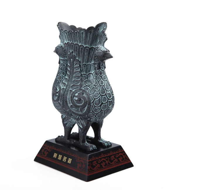 湖北特色工藝品 送領(lǐng)導 高端人士 青銅雙鳳尊