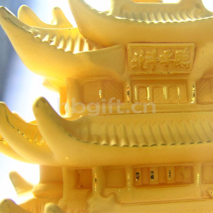 武漢紀念品 送領(lǐng)導 絨沙金立體黃鶴樓