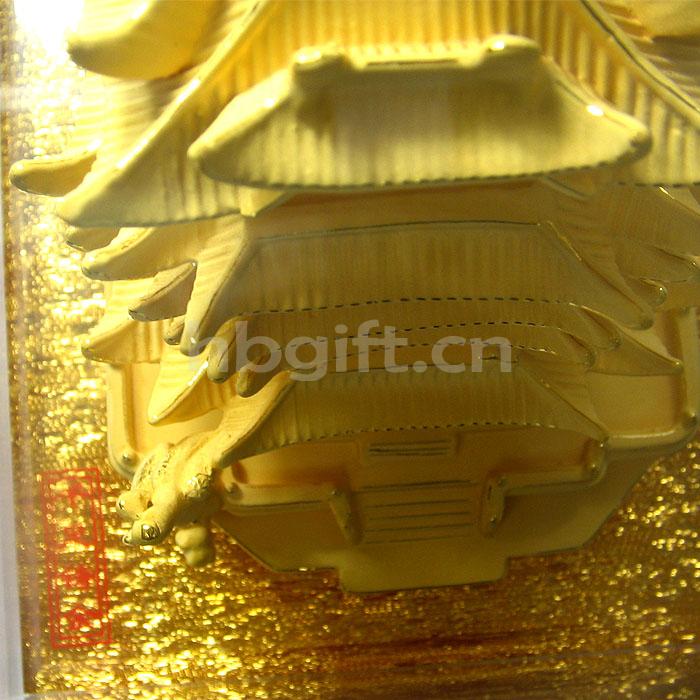武漢紀念品 送外地領(lǐng)導 絨沙金立體黃鶴樓