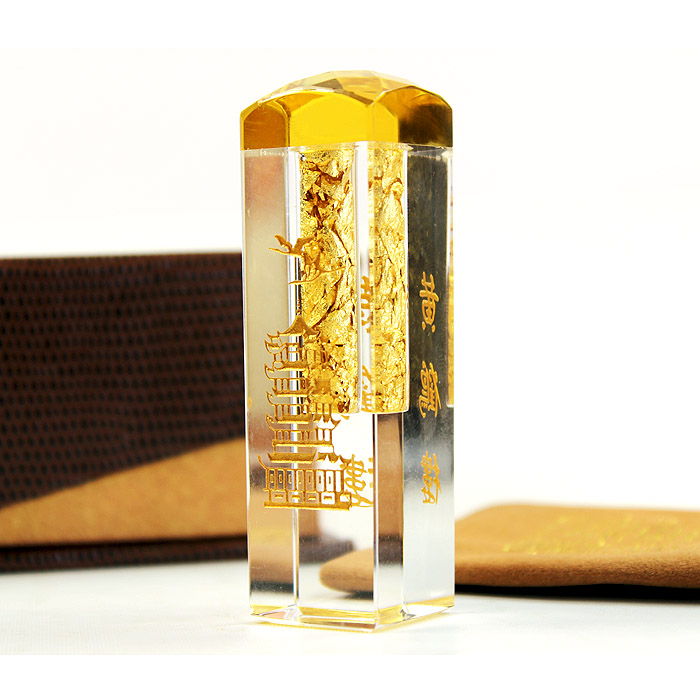 湖北禮物 送領(lǐng)導 武漢高檔禮品 黃鶴樓金箔印章