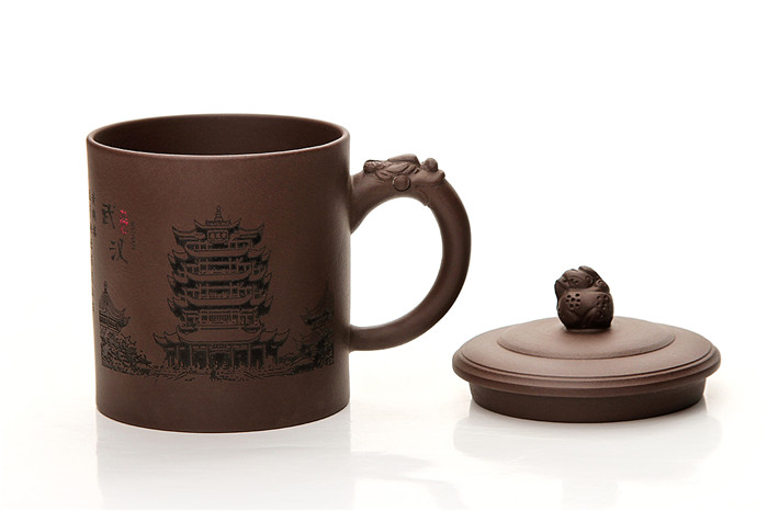 武漢黃鶴樓旅游紀念品 紫砂杯